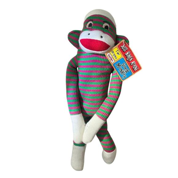 VINTAGE 2008 SOCK MONKEY THE ORIGINAL 19’ COLLECTIBLE RARE JUST HANGING AROUND - Picture 12 of 12